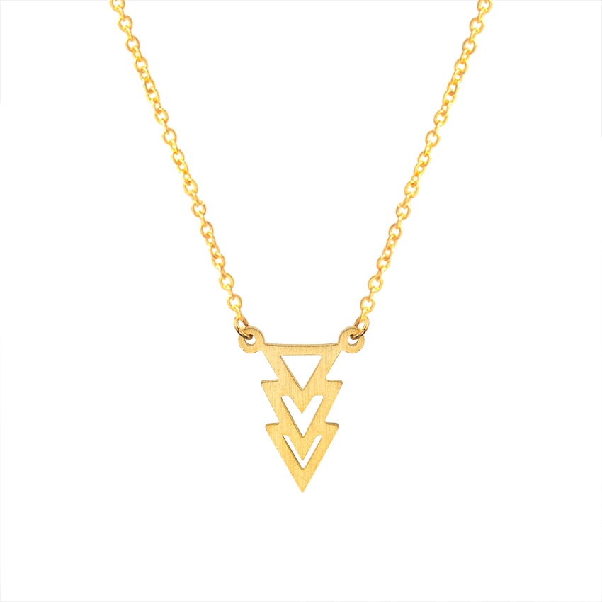 Triple Triangle Layered Necklace