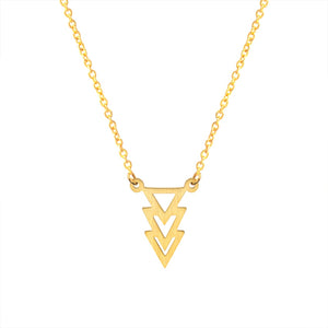 Triple Triangle Layered Necklace