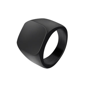 Solid Square Brushed Ring