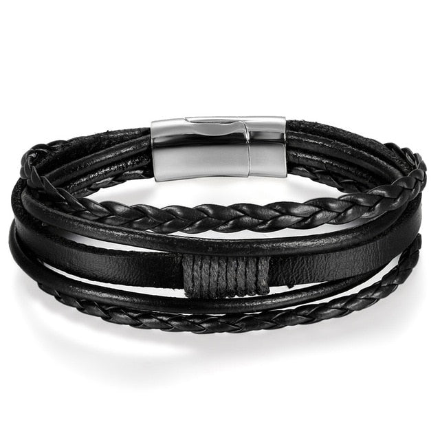 Layered Leather Bracelet