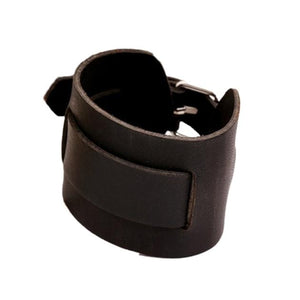 Wide Leather Cuff Bracelet
