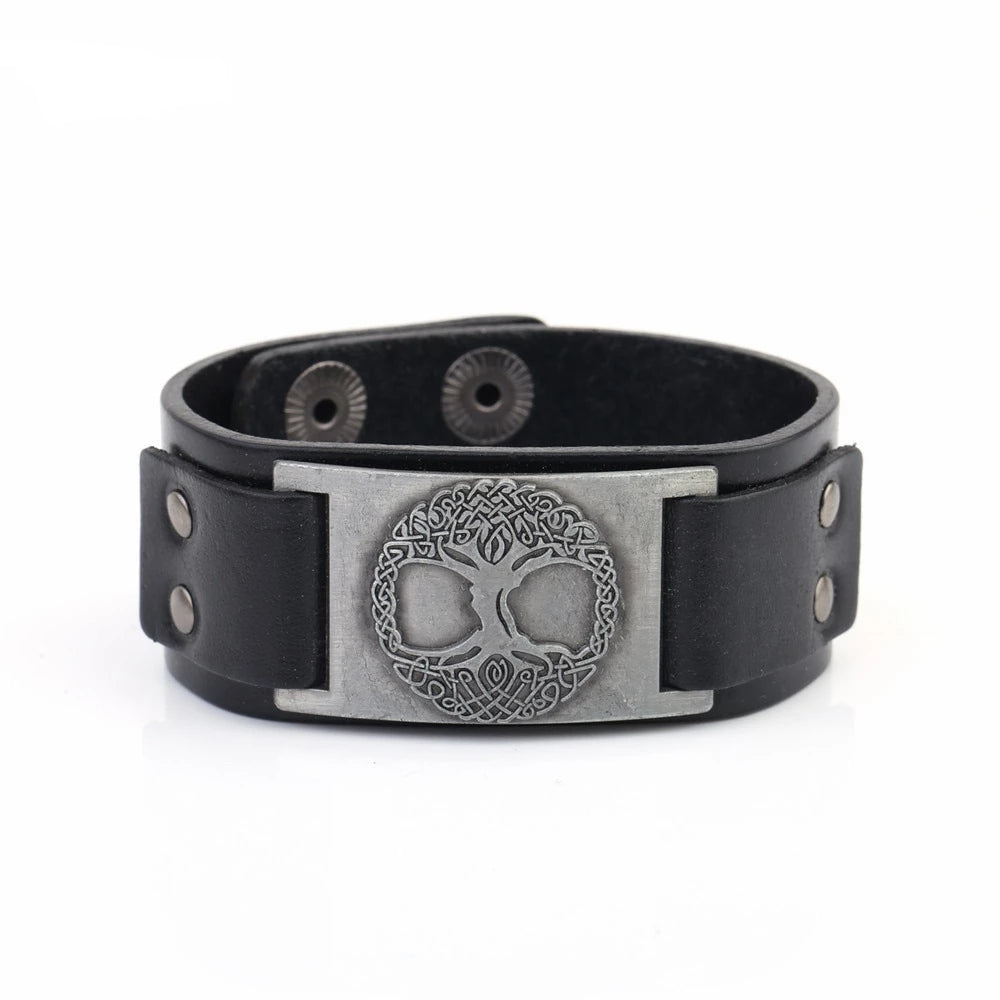 Tree of Life Genuine Leather Bracelet