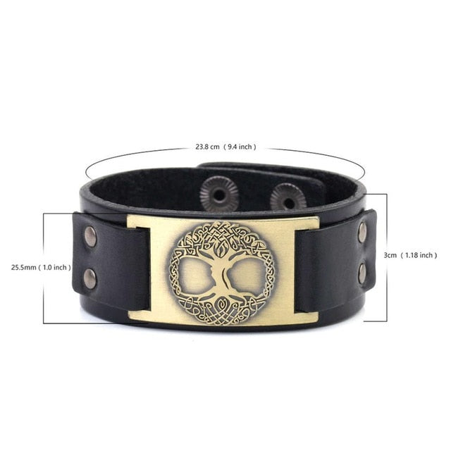 Tree of Life Genuine Leather Bracelet