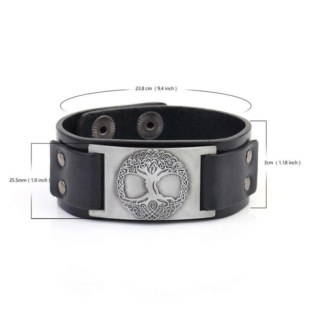 Tree of Life Genuine Leather Bracelet