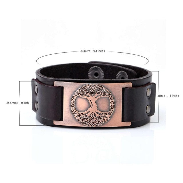 Tree of Life Genuine Leather Bracelet