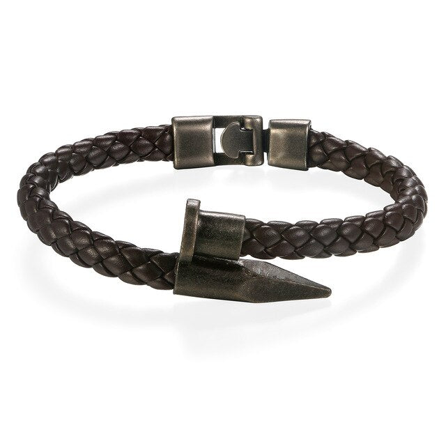 Magnet Point Leather Bracelet