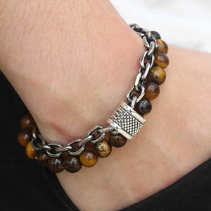 Stone Beaded Chain Bracelet (various styles)