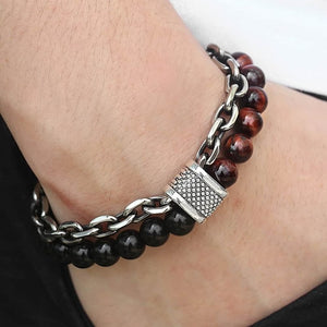 Stone Beaded Chain Bracelet (various styles)
